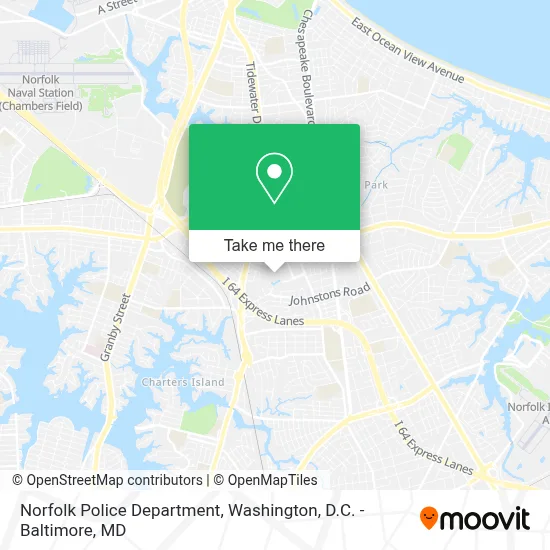 Norfolk Police Department map