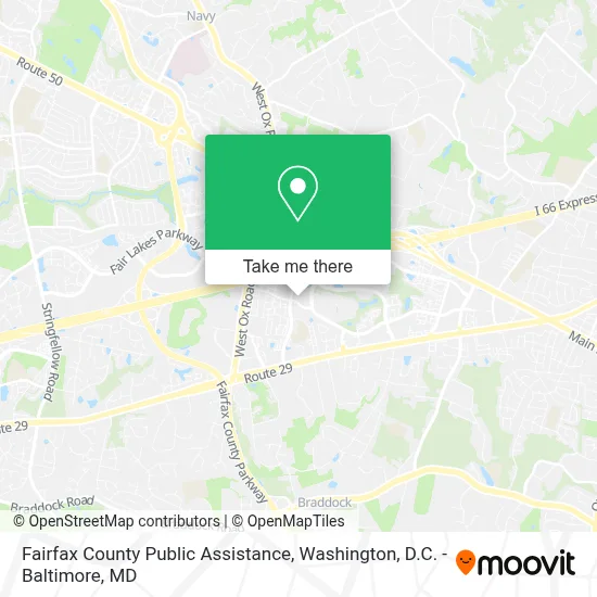 Fairfax County Public Assistance map