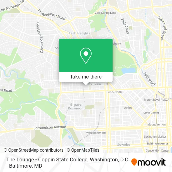 The Lounge - Coppin State College map