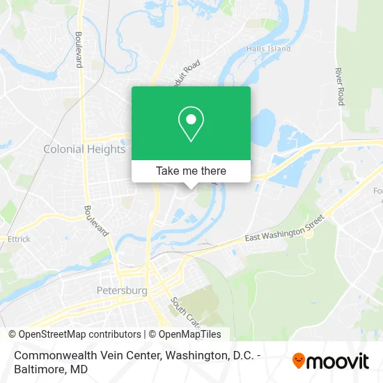 Commonwealth Vein Center map