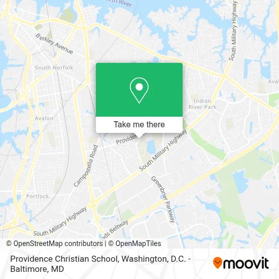 Providence Christian School map