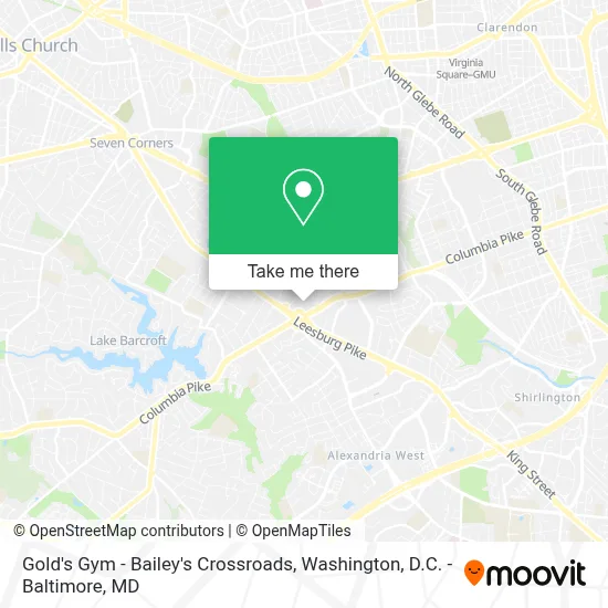 Gold's Gym - Bailey's Crossroads map