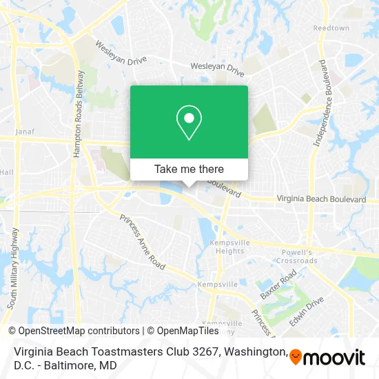 Virginia Beach Toastmasters Club 3267 map