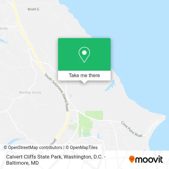 Calvert Cliffs State Park map