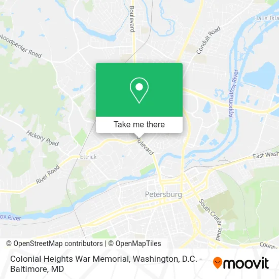 Colonial Heights War Memorial map