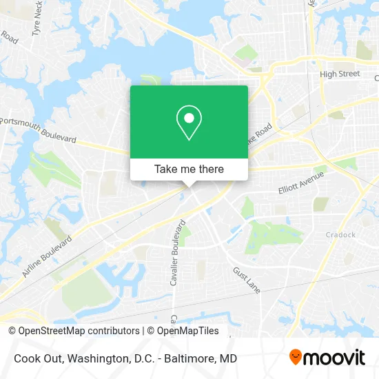 Cook Out map