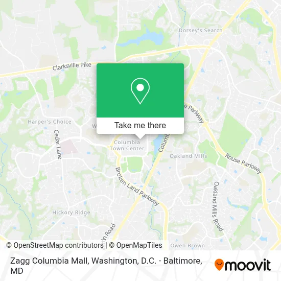 Zagg Columbia Mall map