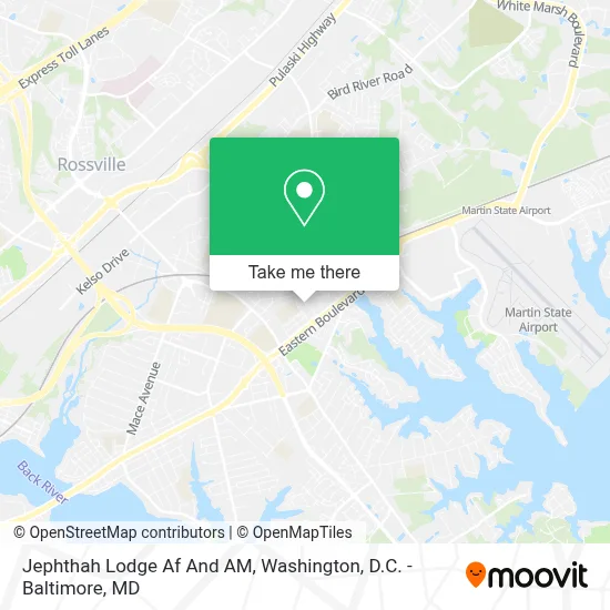 Jephthah Lodge Af And AM map