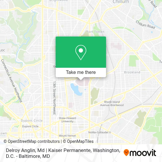 Delroy Anglin, Md | Kaiser Permanente map