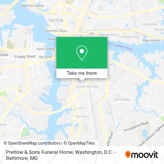Pretlow & Sons Funeral Home map
