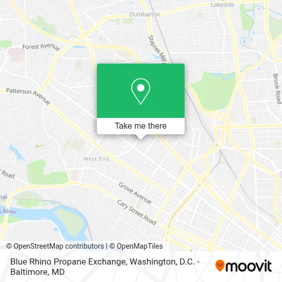 Blue Rhino Propane Exchange map