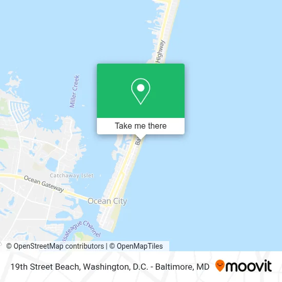 19th Street Beach map