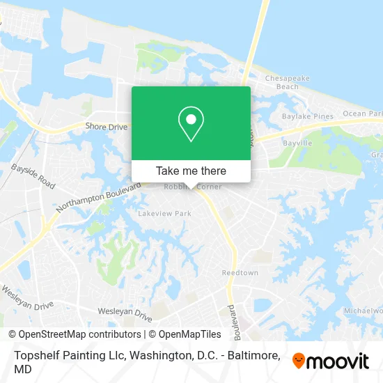 Topshelf Painting Llc map