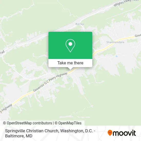 Springville Christian Church map