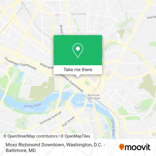 Moxy Richmond Downtown map