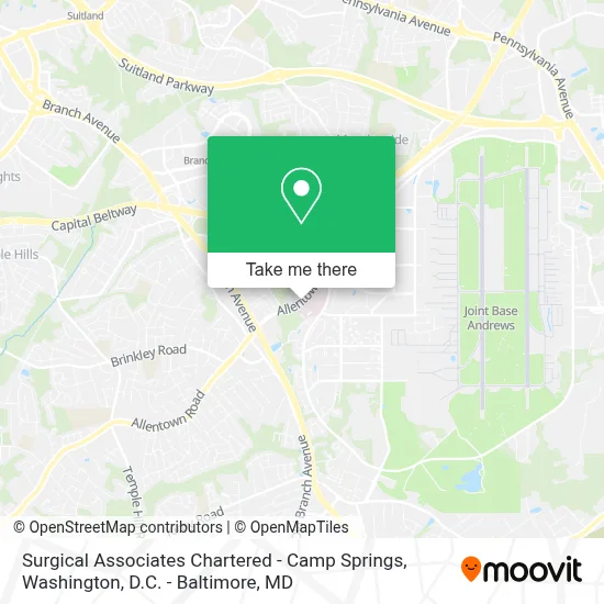 Surgical Associates Chartered - Camp Springs map