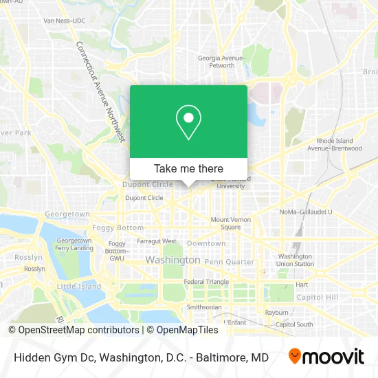 Hidden Gym Dc map