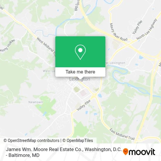 James Wm. Moore Real Estate Co. map