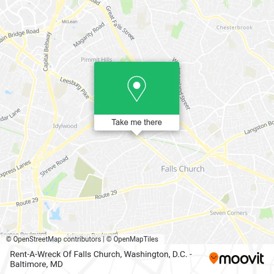 Rent-A-Wreck Of Falls Church map