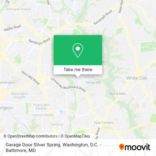 Garage Door Silver Spring map