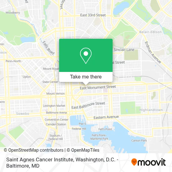 Saint Agnes Cancer Institute map