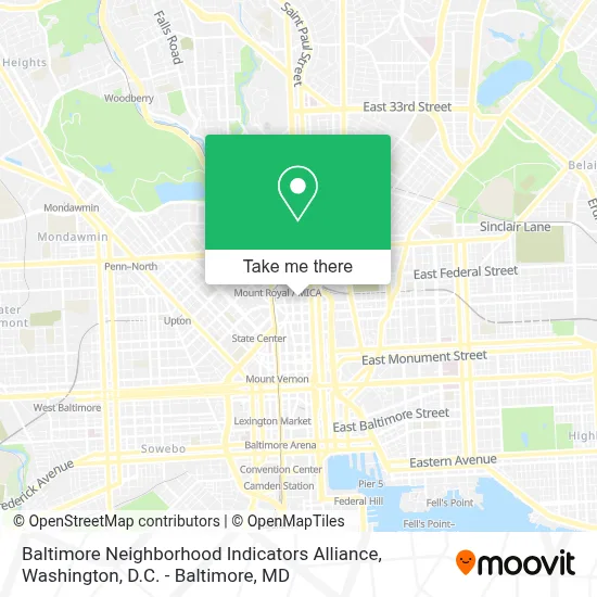 Baltimore Neighborhood Indicators Alliance map