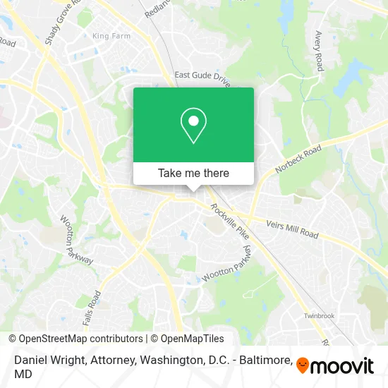 Daniel Wright, Attorney map