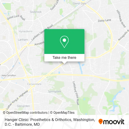 Hanger Clinic: Prosthetics & Orthotics map