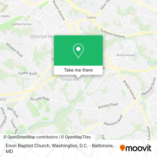 Enon Baptist Church map