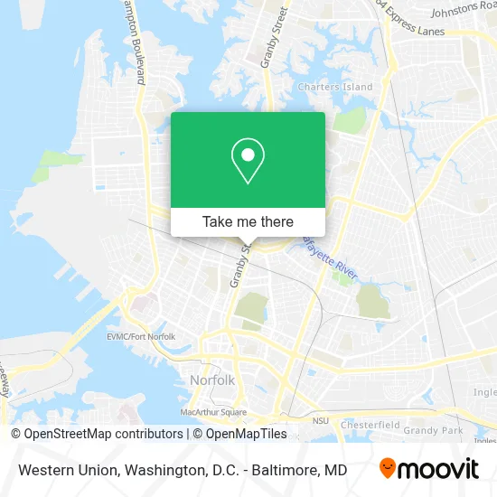 Western Union map