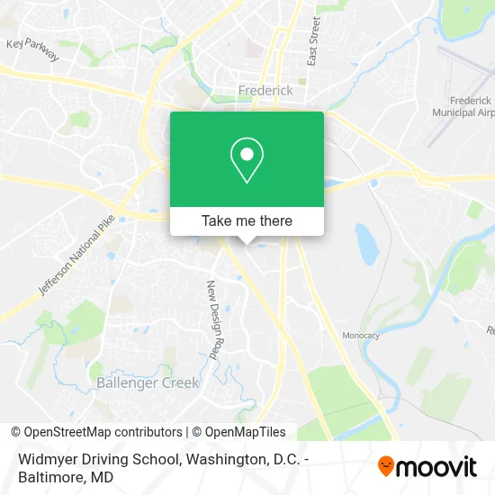 Widmyer Driving School map