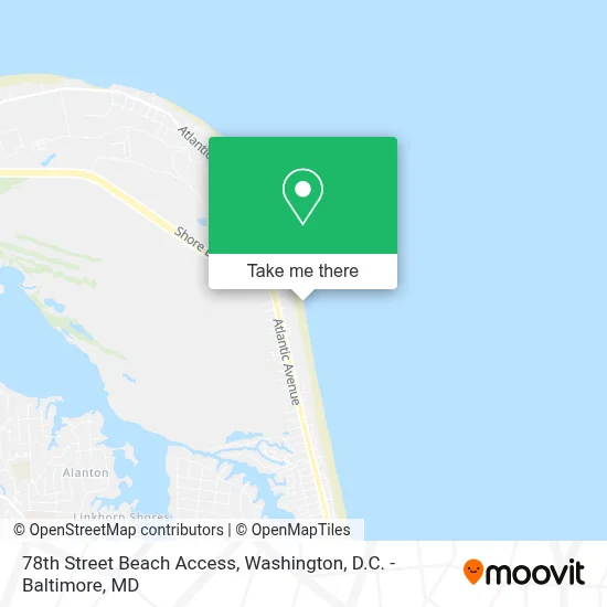 78th Street Beach Access map