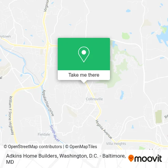 Adkins Home Builders map