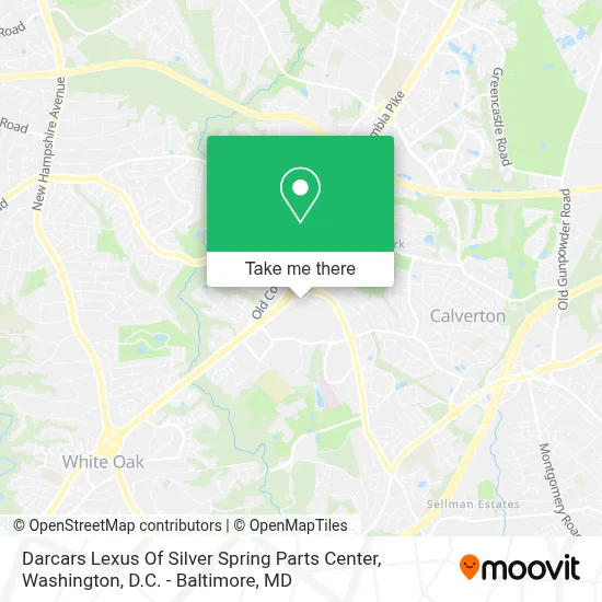 Darcars Lexus Of Silver Spring Parts Center map