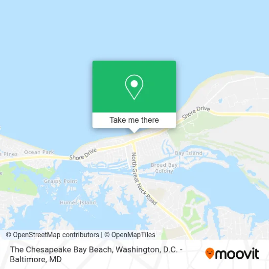 The Chesapeake Bay Beach map