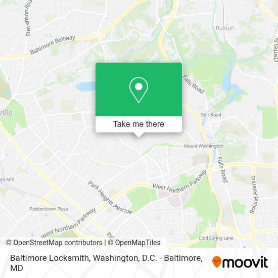 Baltimore Locksmith map