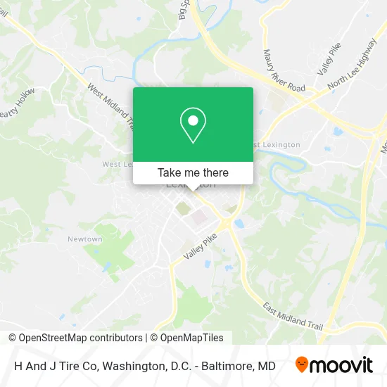 H And J Tire Co map
