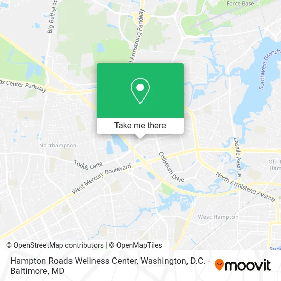 Hampton Roads Wellness Center map