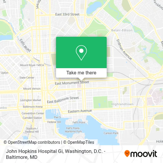 John Hopkins Hospital Gi map