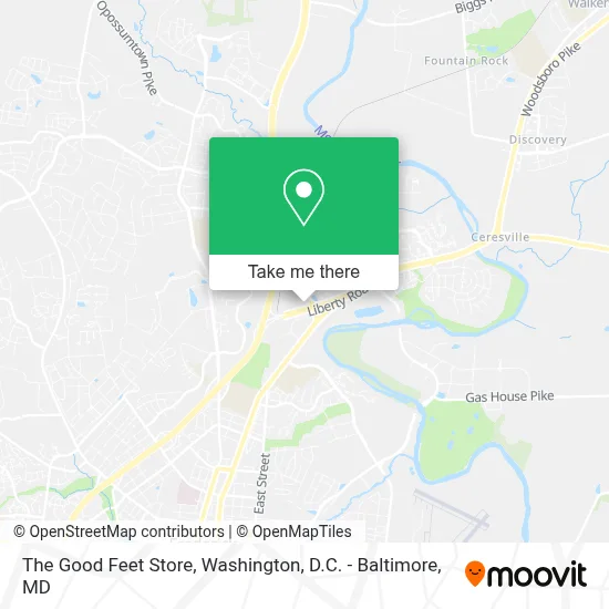 The Good Feet Store map