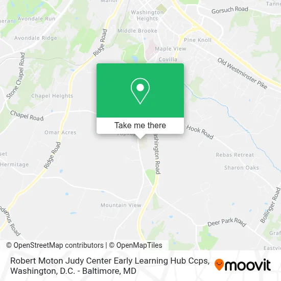 Robert Moton Judy Center Early Learning Hub Ccps map