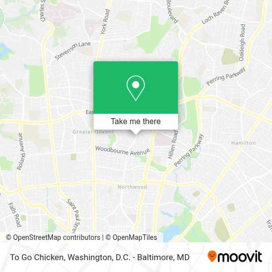 To Go Chicken map
