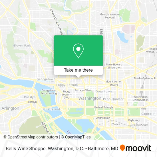 Bells Wine Shoppe map