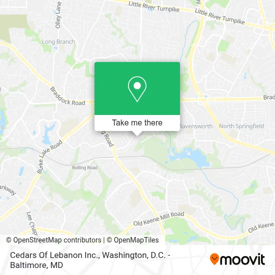 Cedars Of Lebanon Inc. map