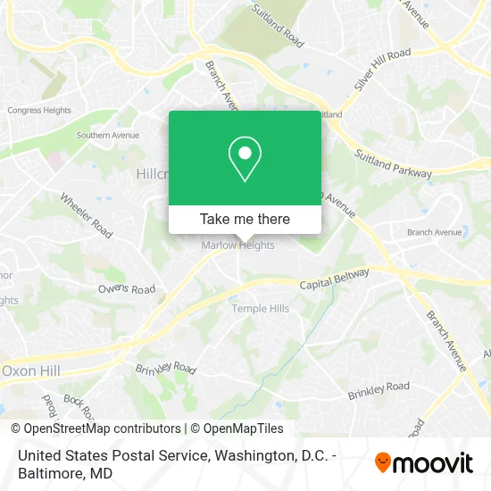 United States Postal Service map
