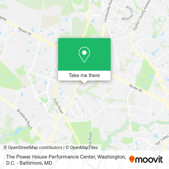 The Power House Performance Center map