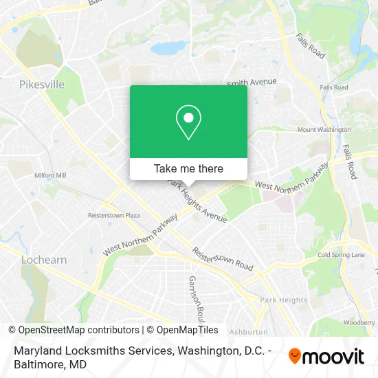Maryland Locksmiths Services map