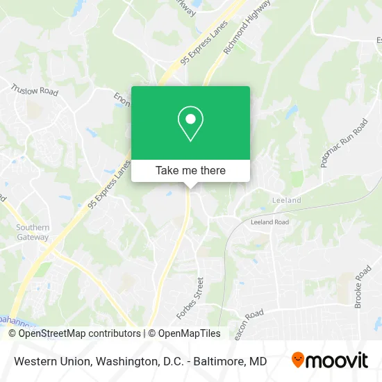 Western Union map