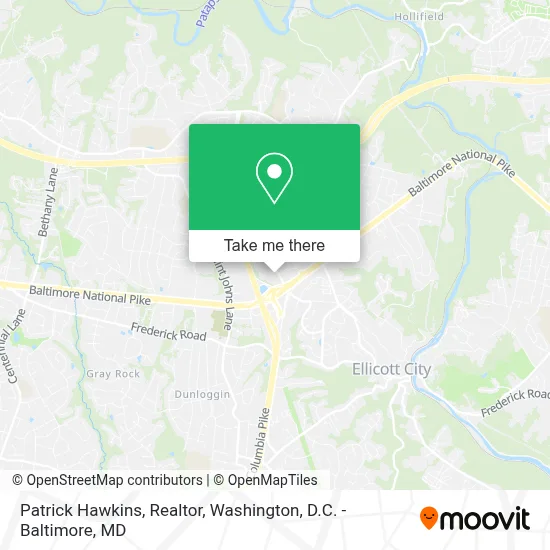 Patrick Hawkins, Realtor map