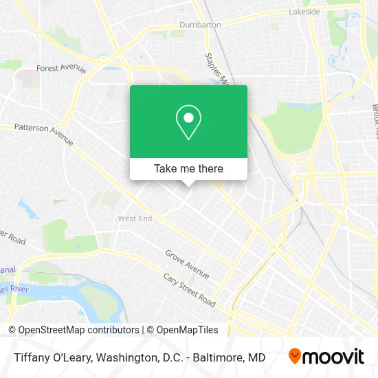 Tiffany O'Leary map